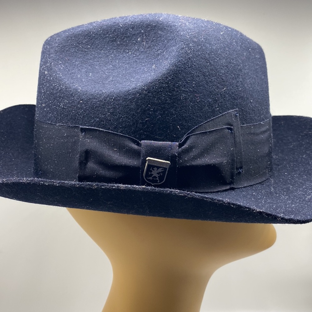 Stacy Adam’s Black Wool Felt Fedora Hat Size‎ M - Picture 3 of 13